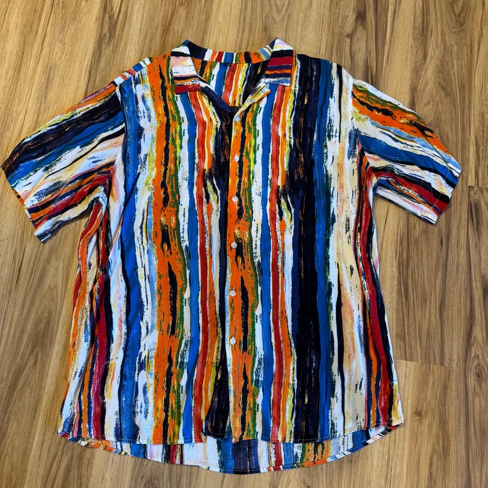 Vintage Design in Italy Men’s  MultiColor Dress Shirt Size XL